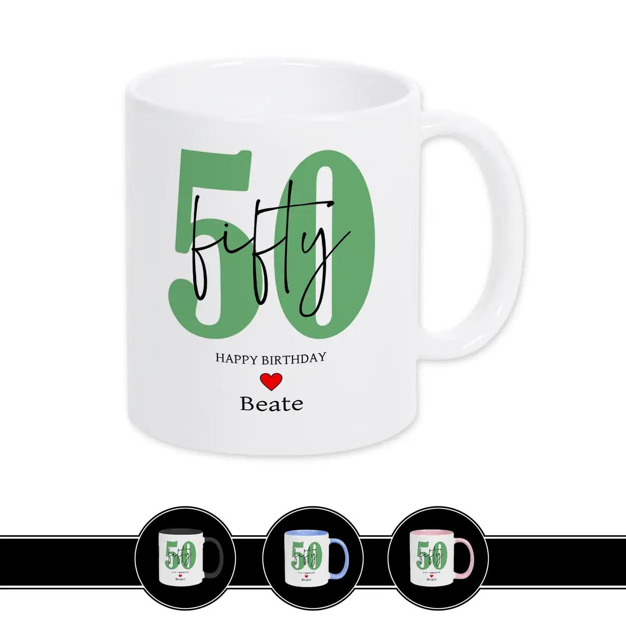 Personalisierte Tasse - 50 Fifty Weiß Geschenke