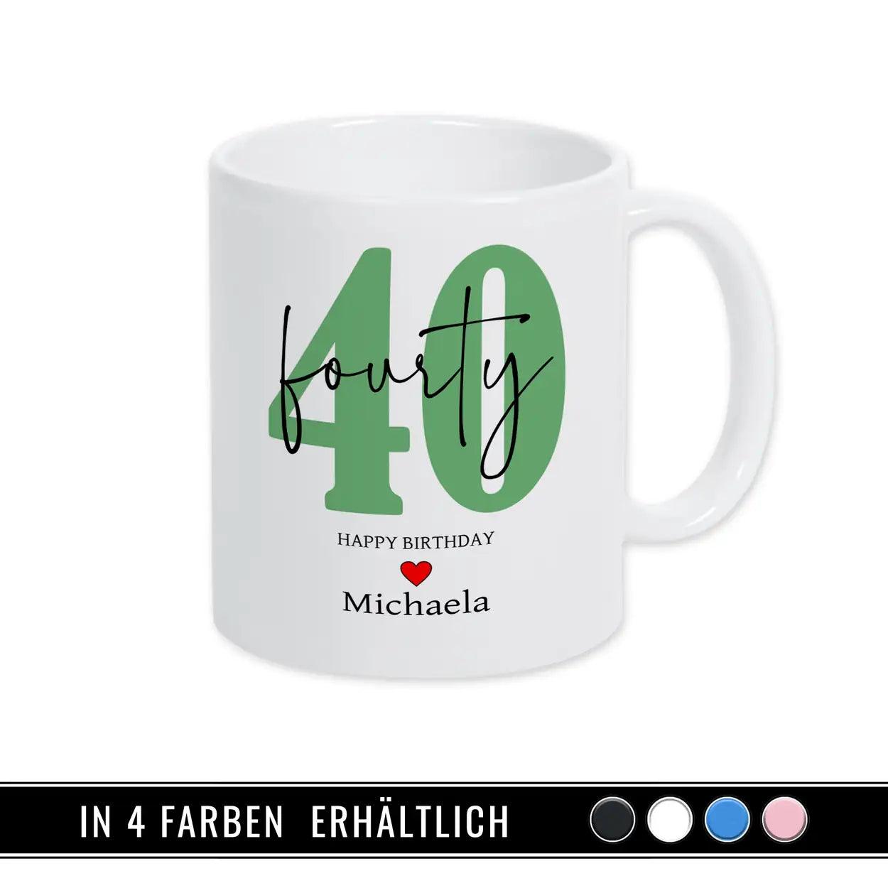 Personalisierte Tasse - 40 Fourty Geschenke