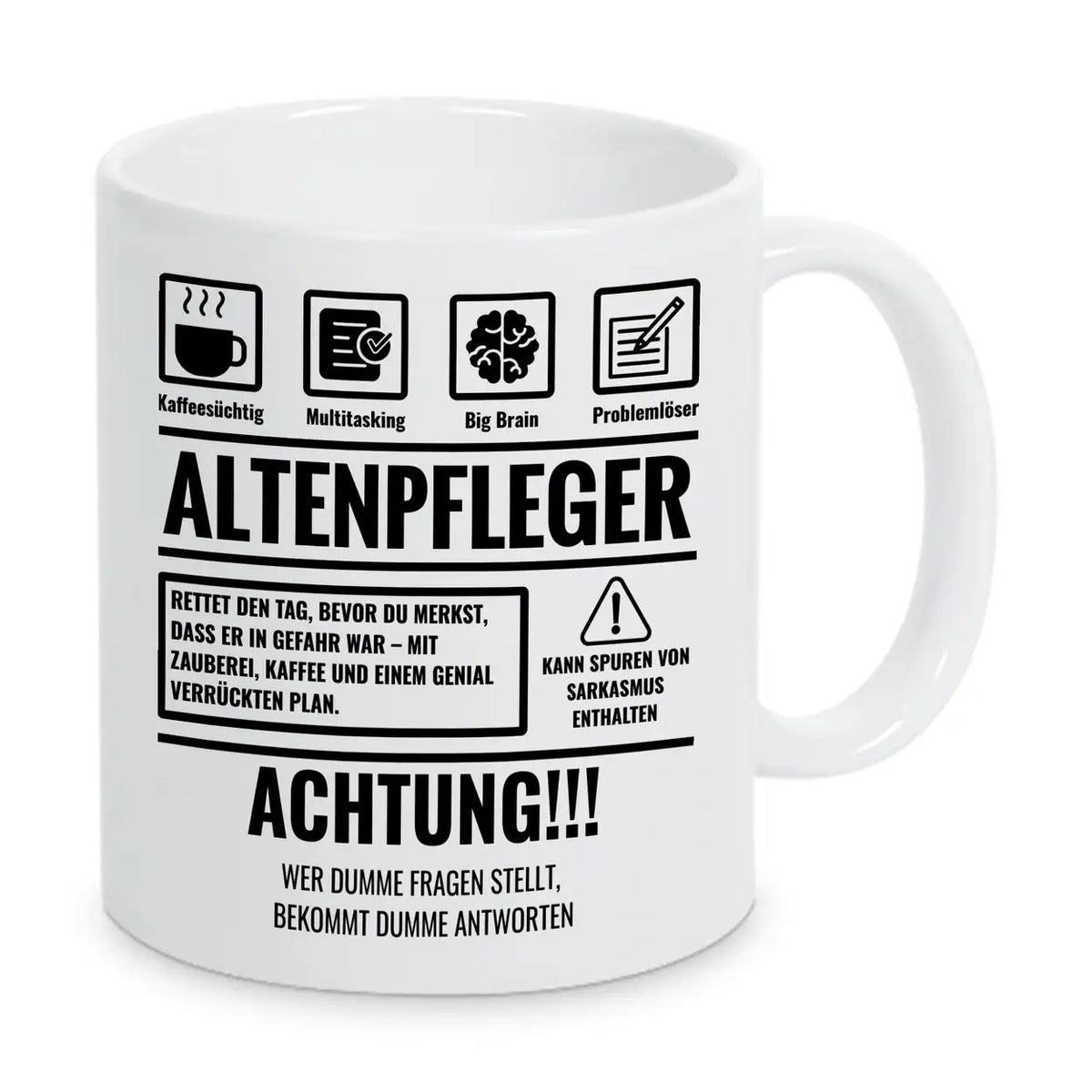 Tasse Sarkasmus Altenpfleger - Druckerino