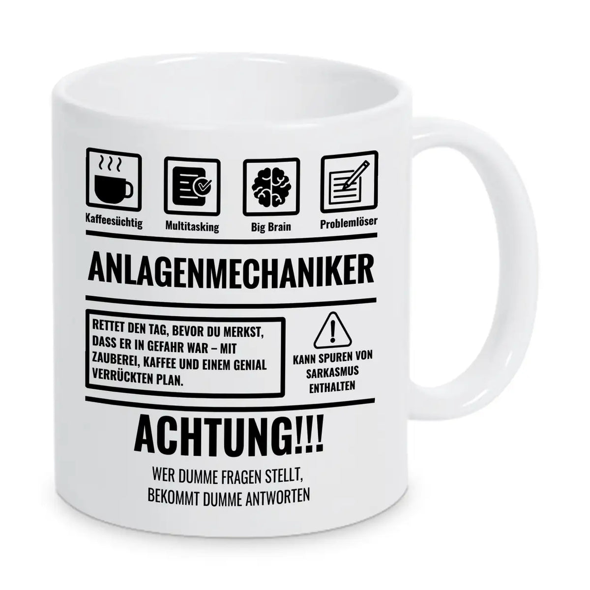 Tasse Sarkasmus Anlagenmechaniker - Druckerino