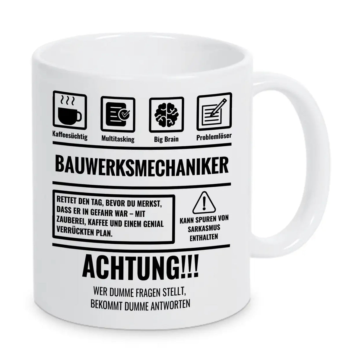 Tasse Sarkasmus Bauwerksmechaniker - Druckerino