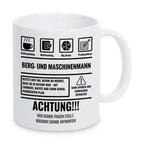 Tasse Sarkasmus Berg und maschinenmann - Druckerino