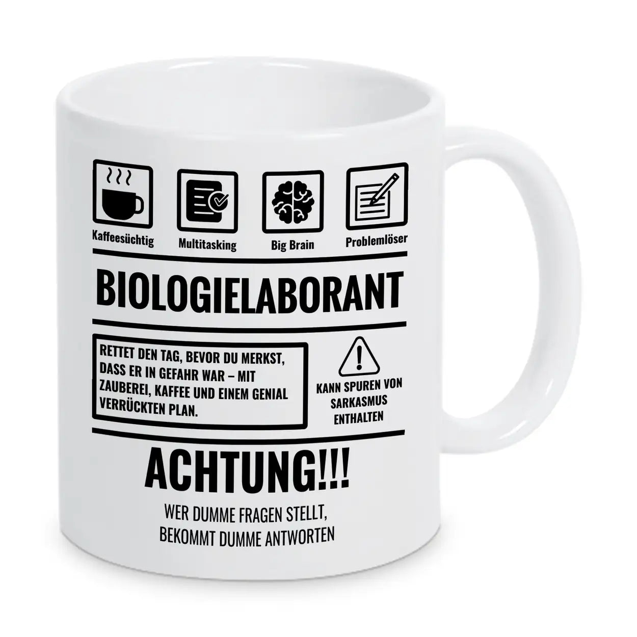 Tasse Sarkasmus Biologielaborant - Druckerino