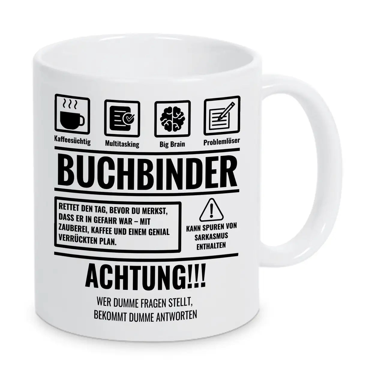 Tasse Sarkasmus Buchbinder - Druckerino