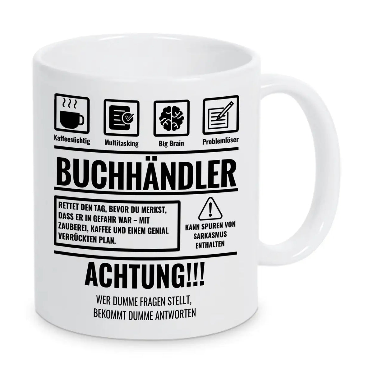 Tasse Sarkasmus Buchhändler - Druckerino