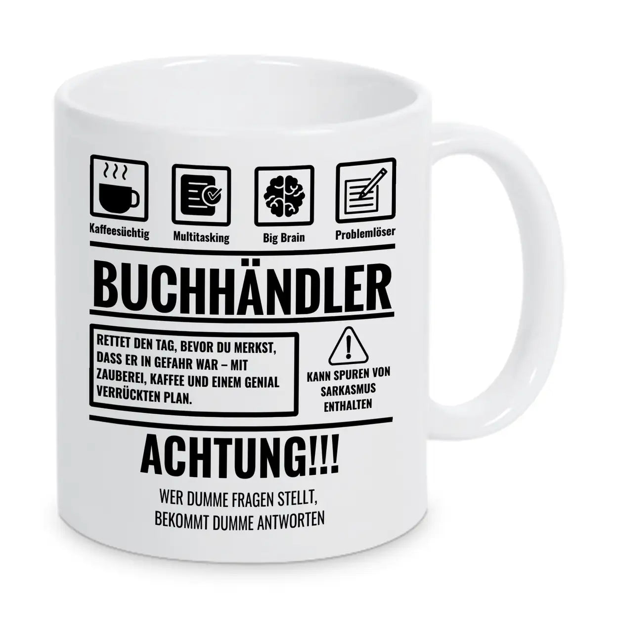 Tasse Sarkasmus Buchhändler - Druckerino