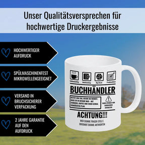 Tasse Sarkasmus Buchhändler - Druckerino
