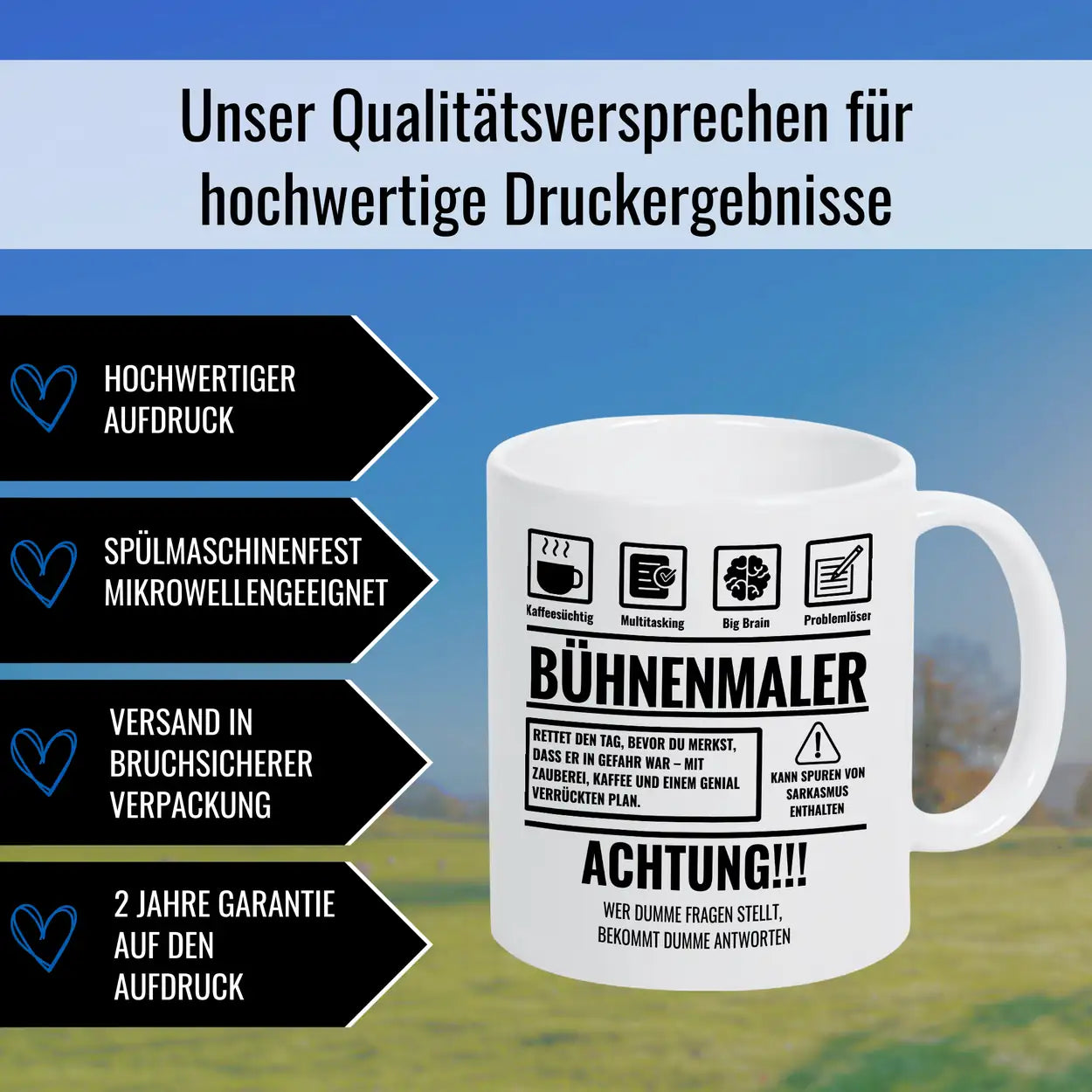 Tasse Sarkasmus Bühnenmaler - Druckerino