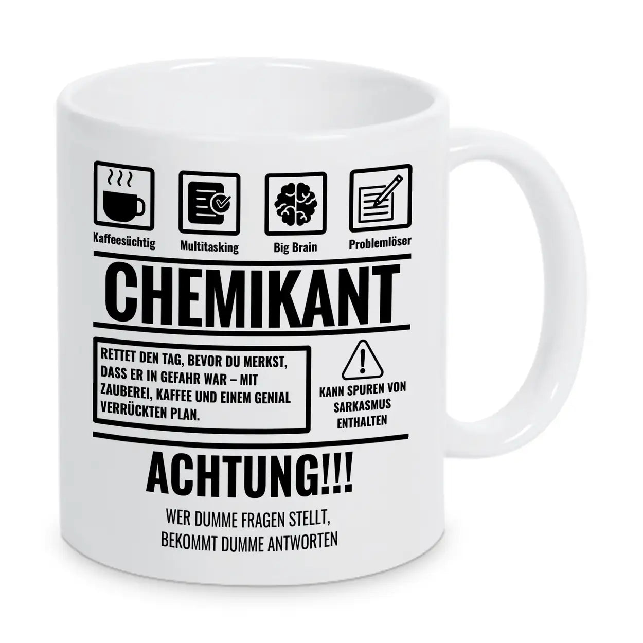 Tasse Sarkasmus Chemikant - Druckerino