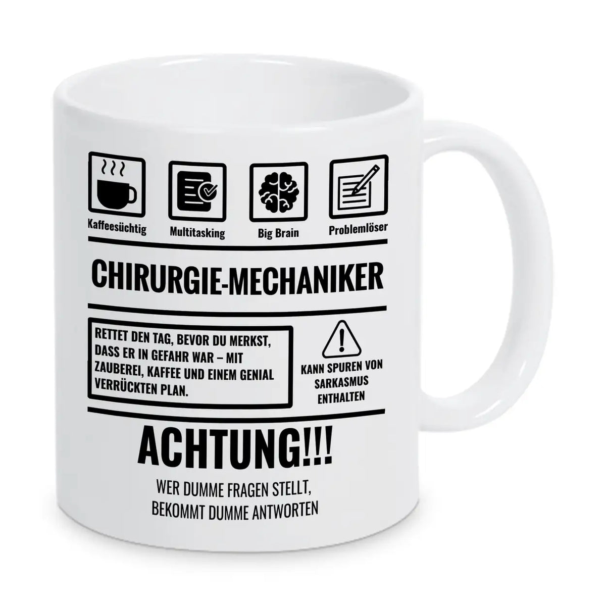 Tasse Sarkasmus Chirurgiemechaniker - Druckerino
