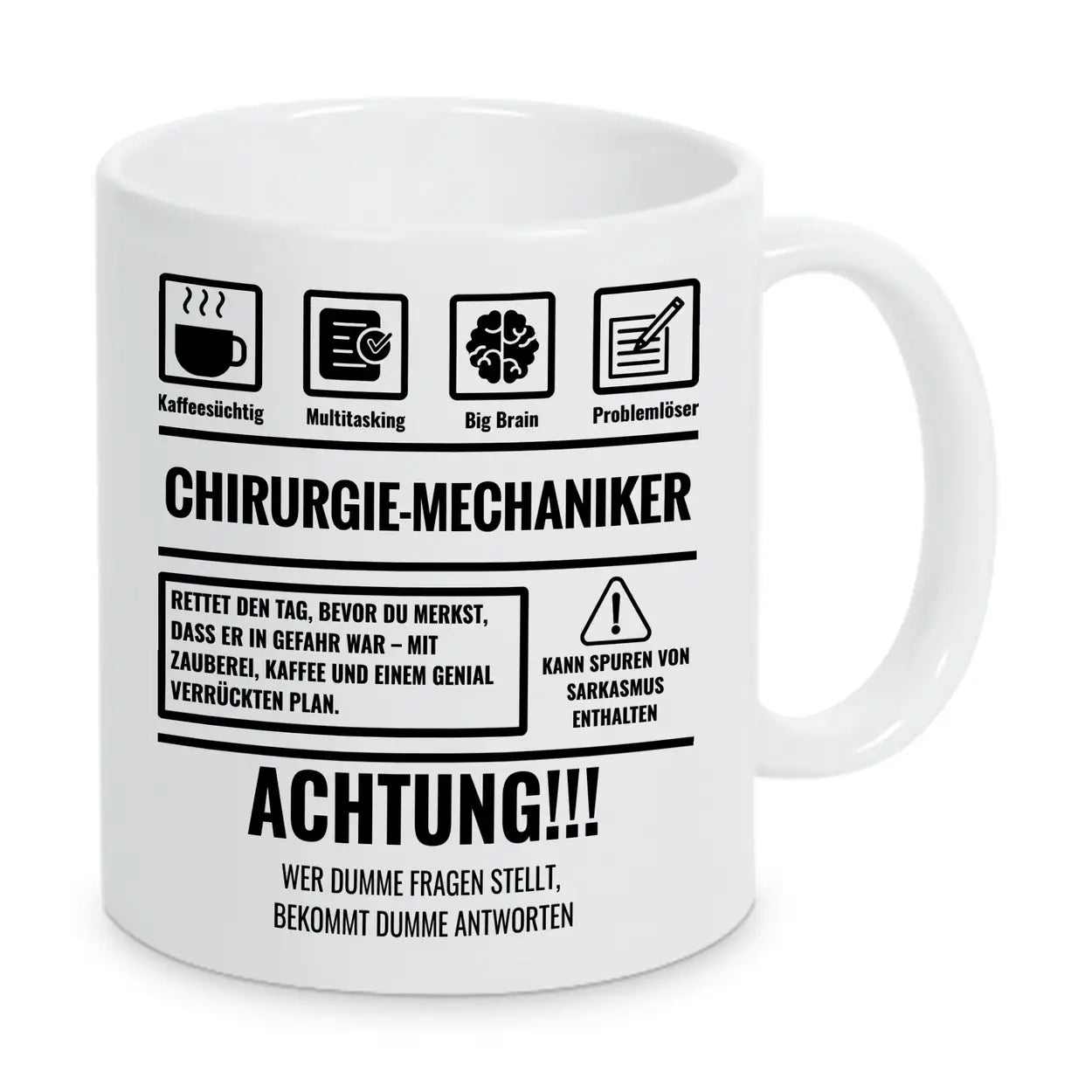 Tasse Sarkasmus Chirurgiemechaniker - Druckerino