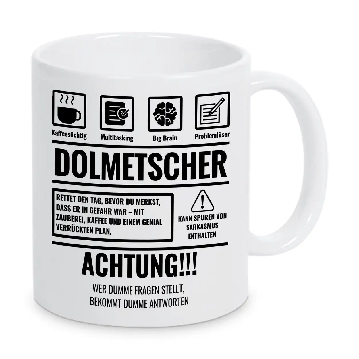 Tasse Sarkasmus Dolmetscher - Druckerino