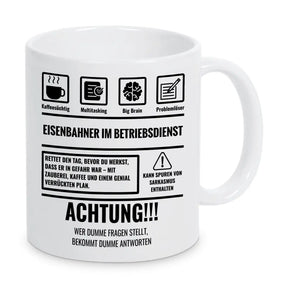 Tasse Sarkasmus Eisenbahner im Betriebsdienst - Druckerino