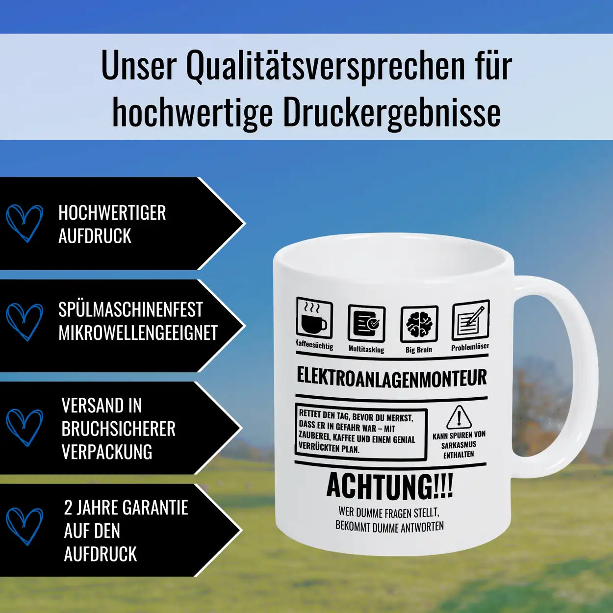 Tasse Sarkasmus Elektroanlagenmonteur - Druckerino