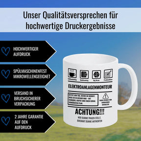 Tasse Sarkasmus Elektroanlagenmonteur - Druckerino