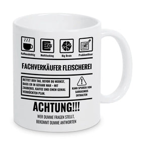 Tasse Sarkasmus Fachverkäufer Fleischerei - Druckerino