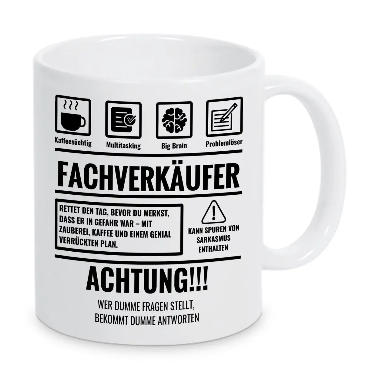 Tasse Sarkasmus Fachverkäufer - Druckerino