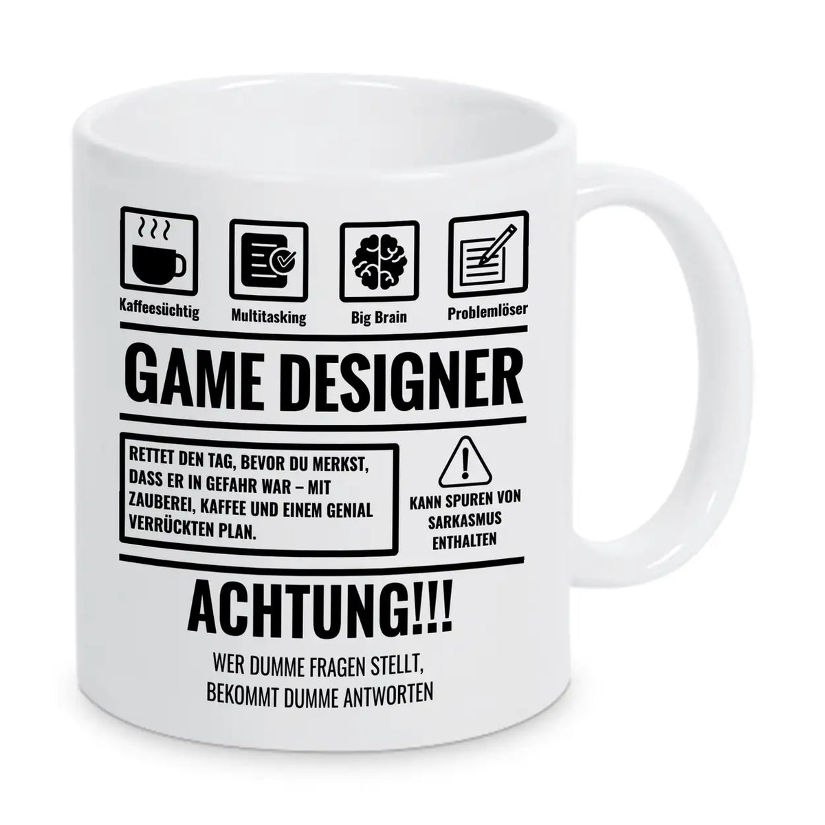 Tasse Sarkasmus Game Designer - Druckerino