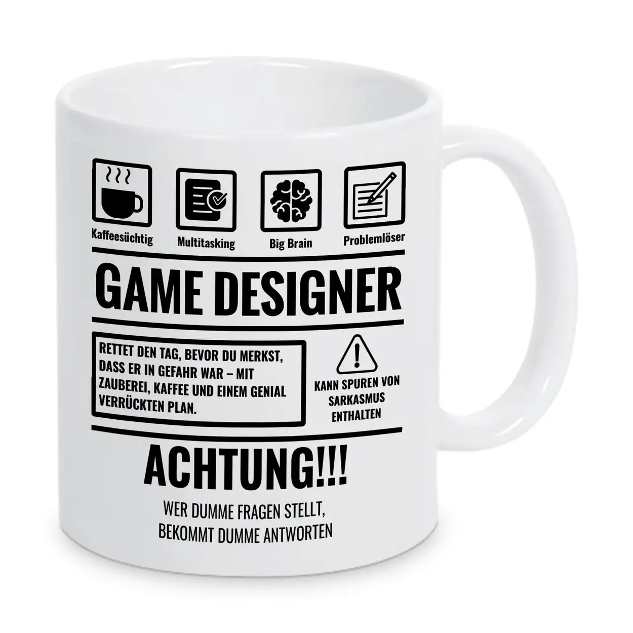 Tasse Sarkasmus Game Designer - Druckerino