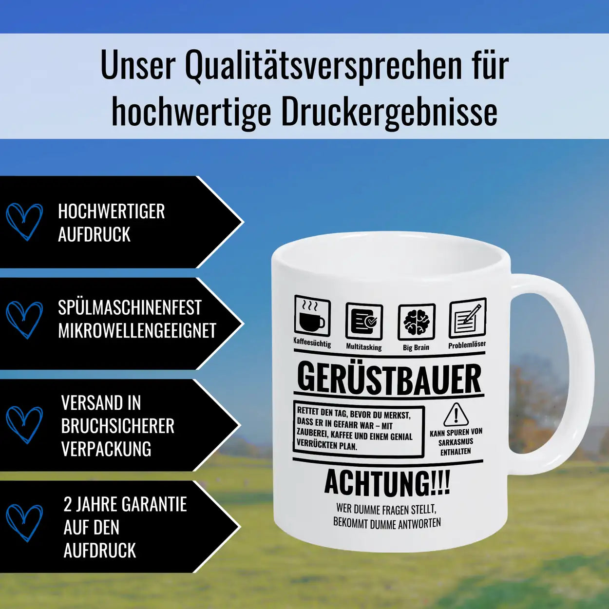 Tasse Sarkasmus Gerüstbauer - Druckerino