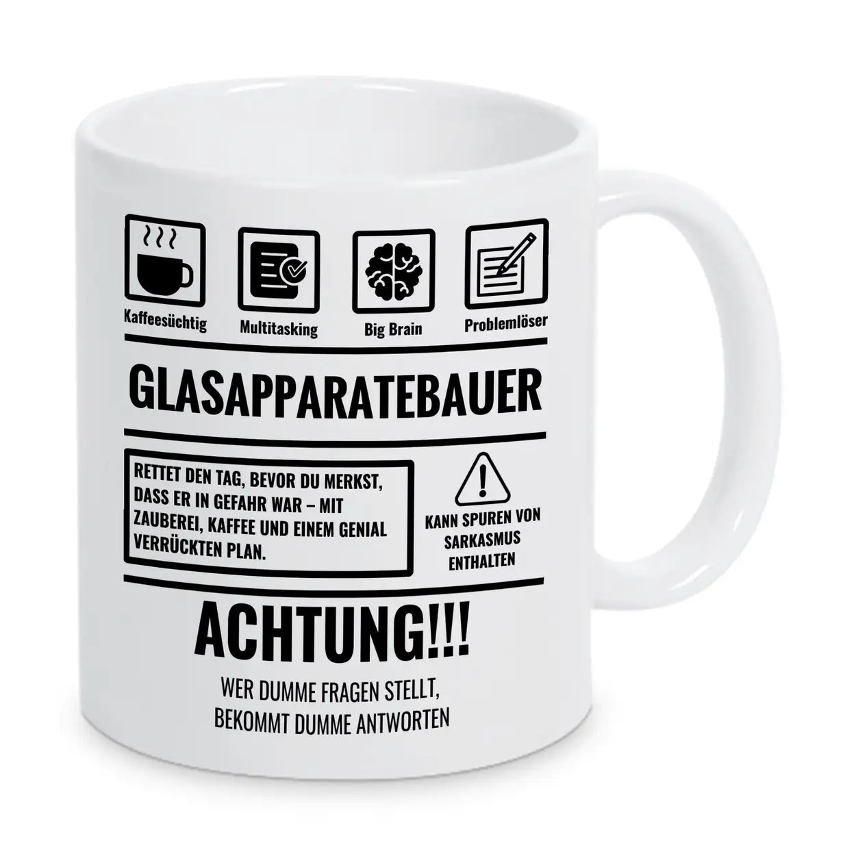 Tasse Sarkasmus Glasapparatebaür - Druckerino