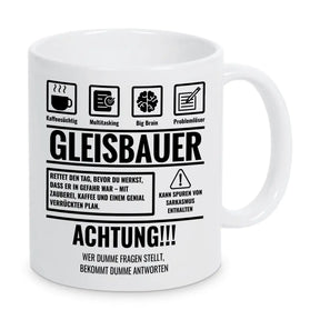 Tasse Sarkasmus Gleisbauer - Druckerino