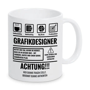 Tasse Sarkasmus Grafikdesigner - Druckerino