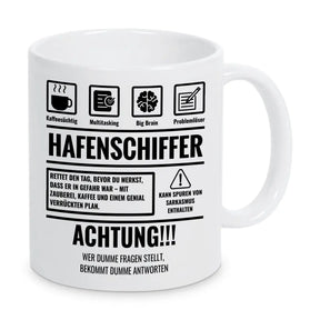 Tasse Sarkasmus Hafenschiffer - Druckerino