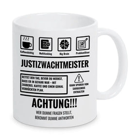 Tasse Sarkasmus Justizwachtmeister - Druckerino