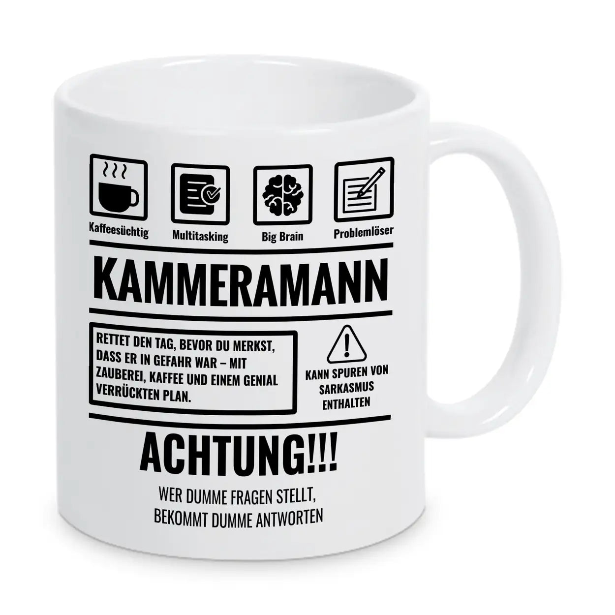 Tasse Sarkasmus Kammeramann - Druckerino
