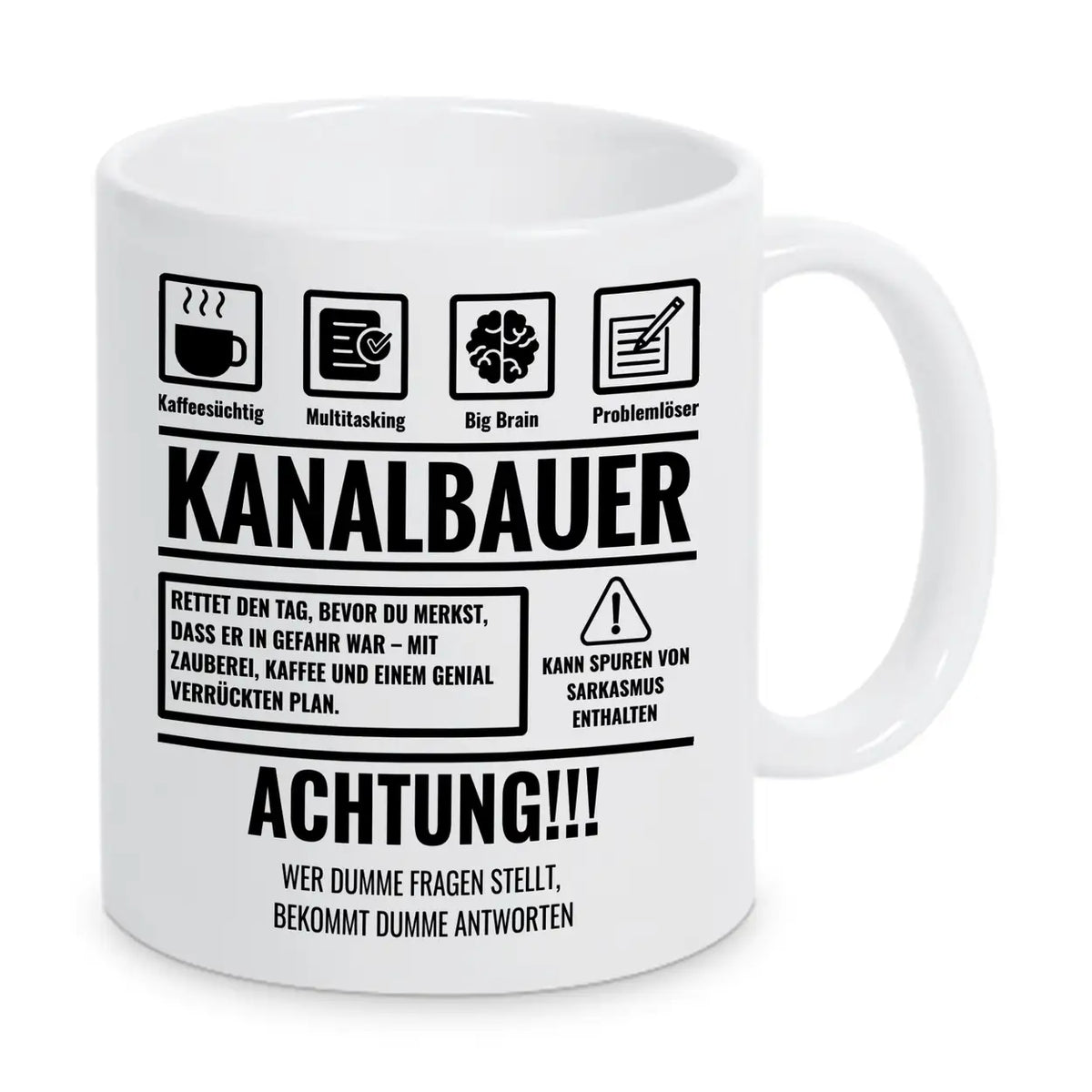 Tasse Sarkasmus Kanalbaür - Druckerino