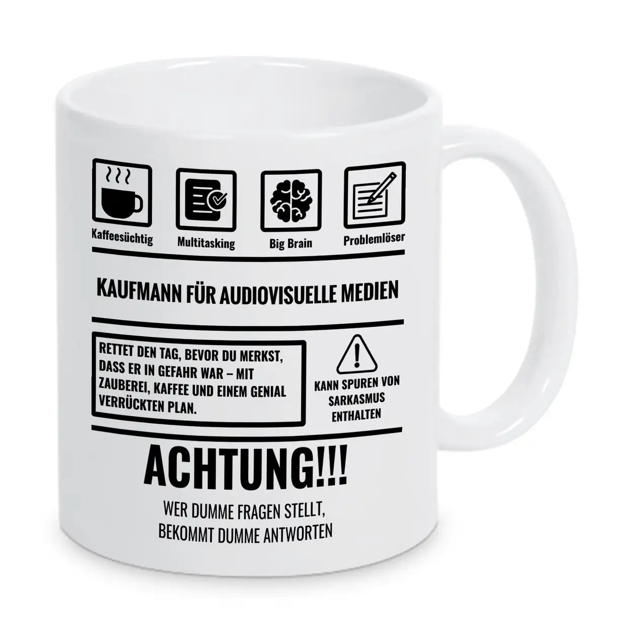Tasse Sarkasmus Kaufmann für Audiovisuelle Medien - Druckerino