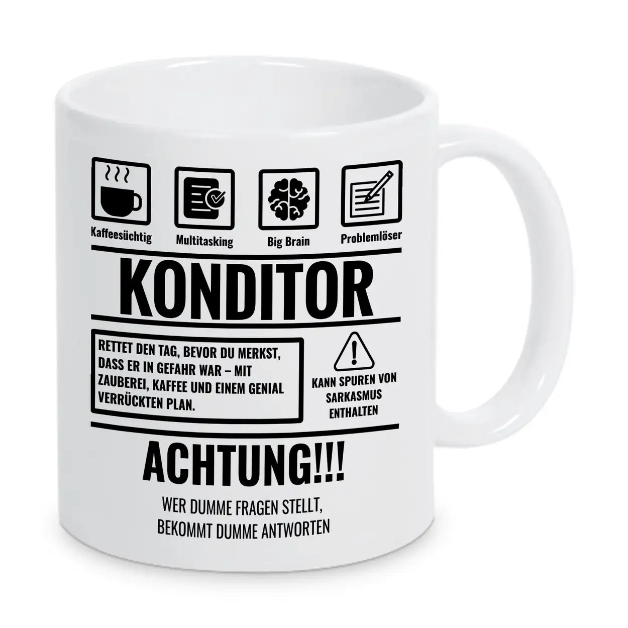 Tasse Sarkasmus Konditor - Druckerino