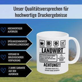 Tasse Sarkasmus Landwirt - Druckerino