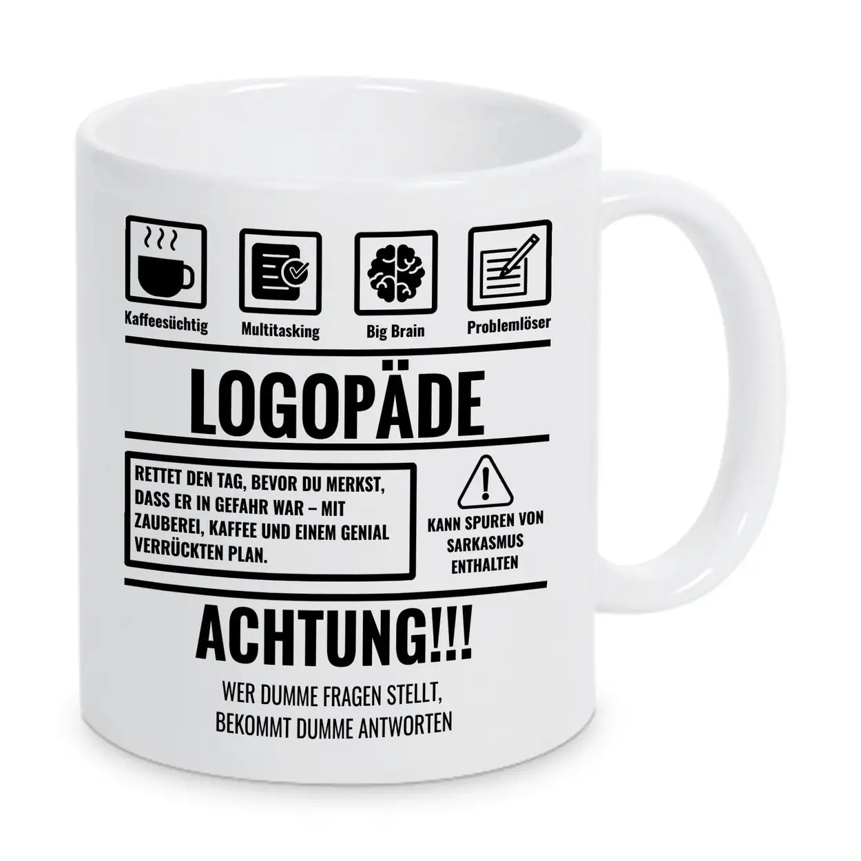 Tasse Sarkasmus Logopäde - Druckerino