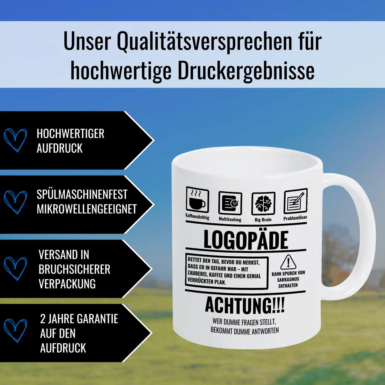 Tasse Sarkasmus Logopäde - Druckerino