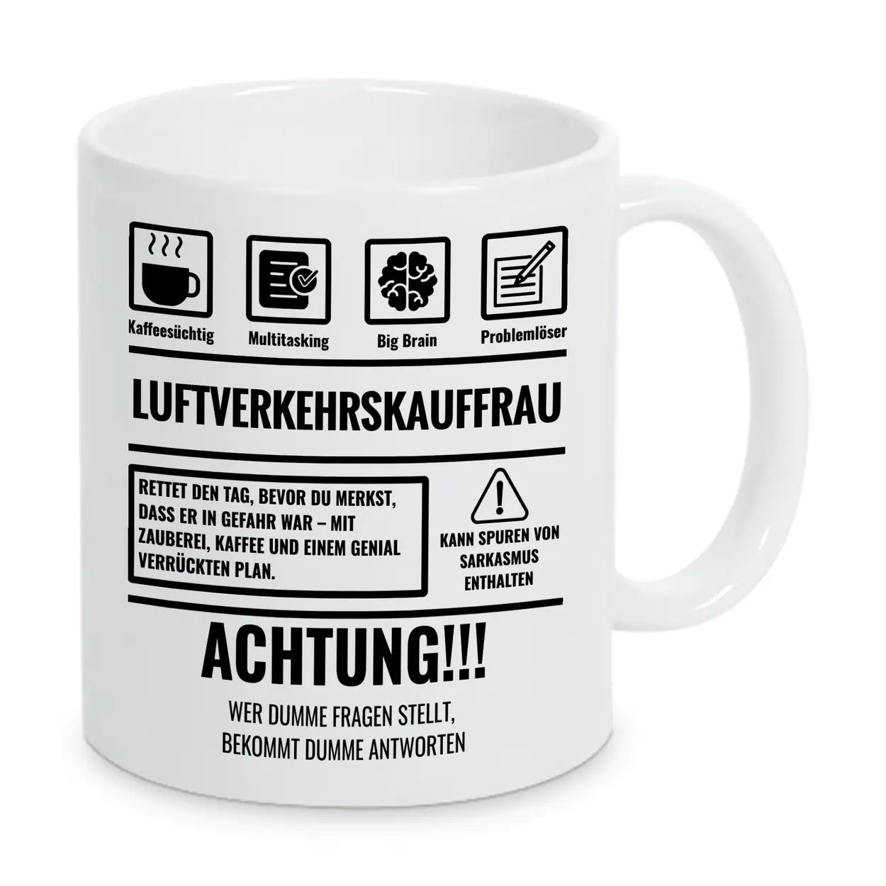 Tasse Sarkasmus Luftverkehrskauffrau - Druckerino