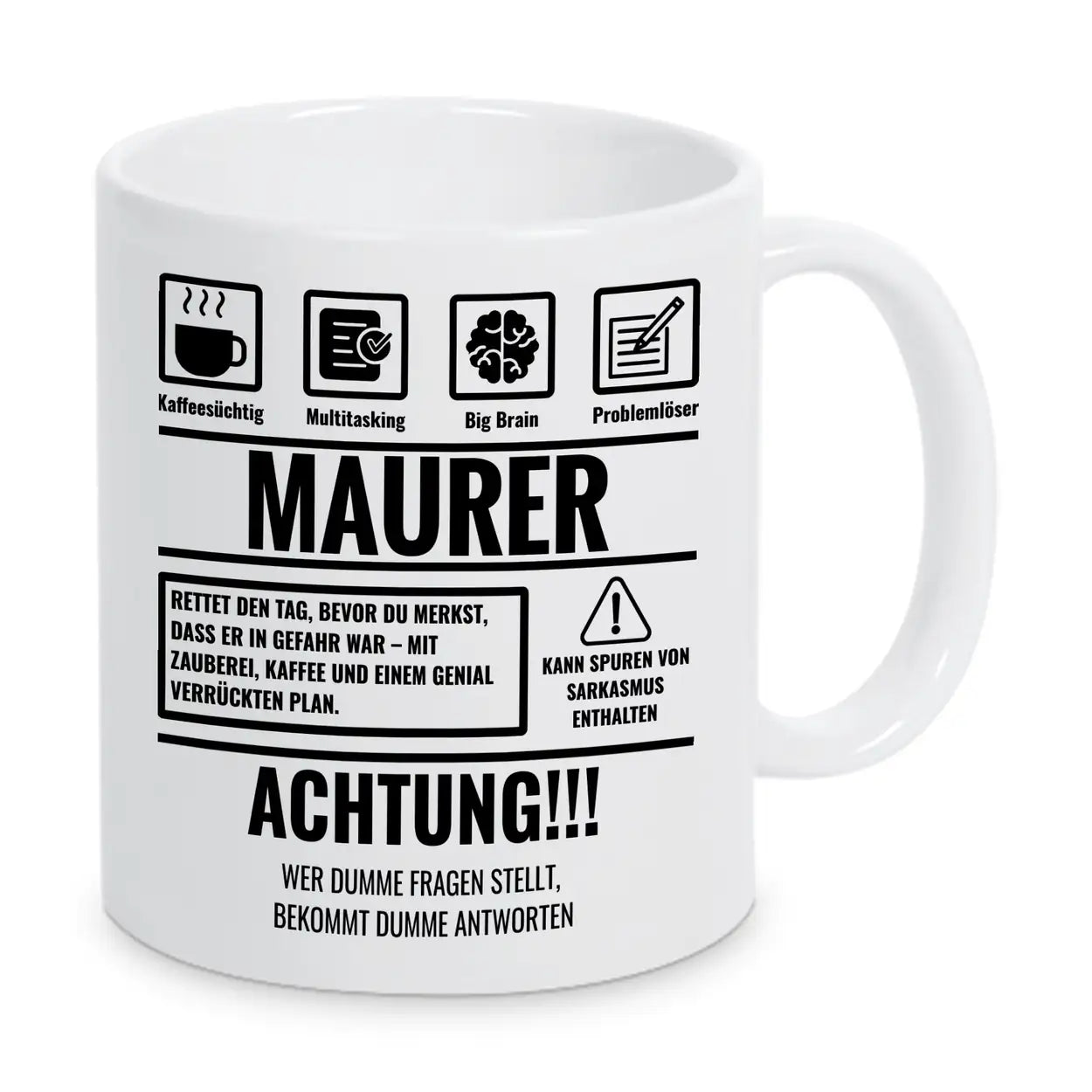 Tasse Sarkasmus Maurer - Druckerino