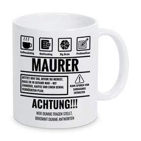 Tasse Sarkasmus Maurer - Druckerino