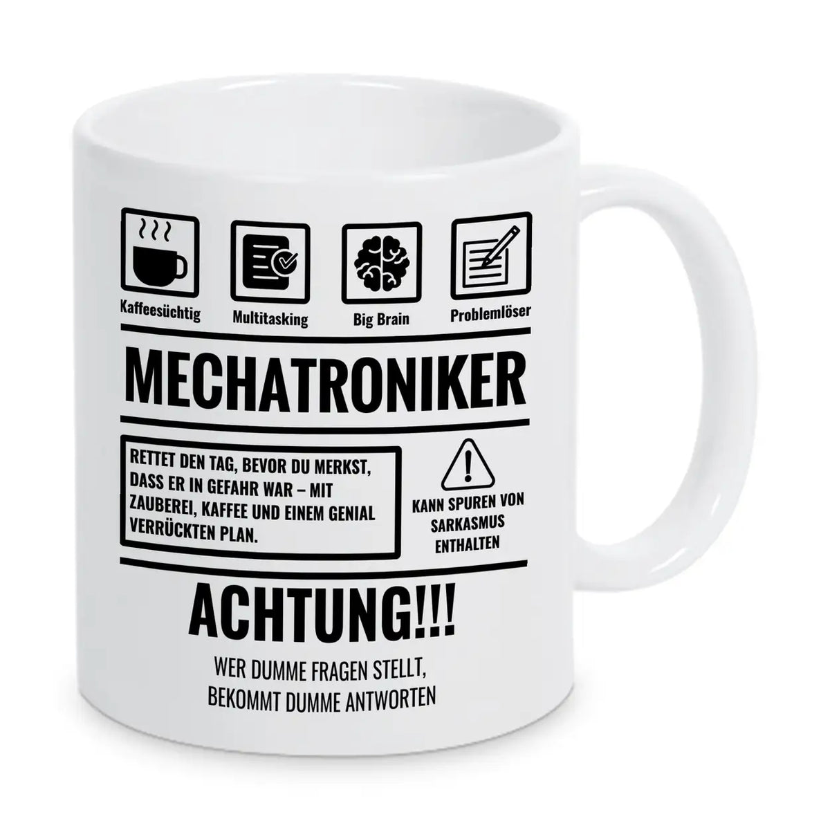 Tasse Sarkasmus Mechatroniker - Druckerino