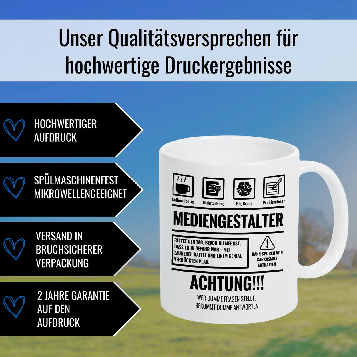 Tasse Sarkasmus Mediengestalter - Druckerino