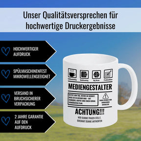 Tasse Sarkasmus Mediengestalter - Druckerino