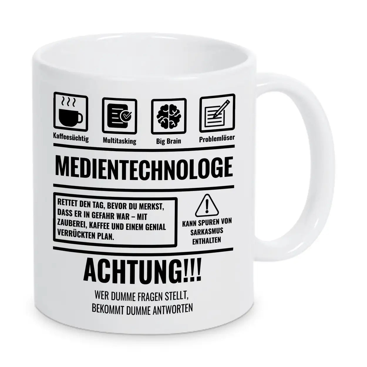 Tasse Sarkasmus Medientechnologe - Druckerino