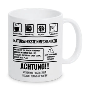 Tasse Sarkasmus Naturwerksteinmechaniker - Druckerino