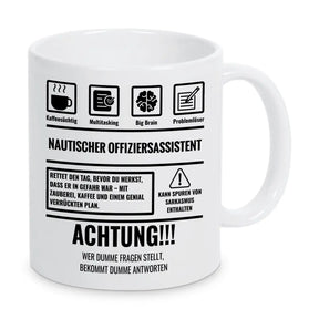 Tasse Sarkasmus Nautischer Offiziersassistent - Druckerino