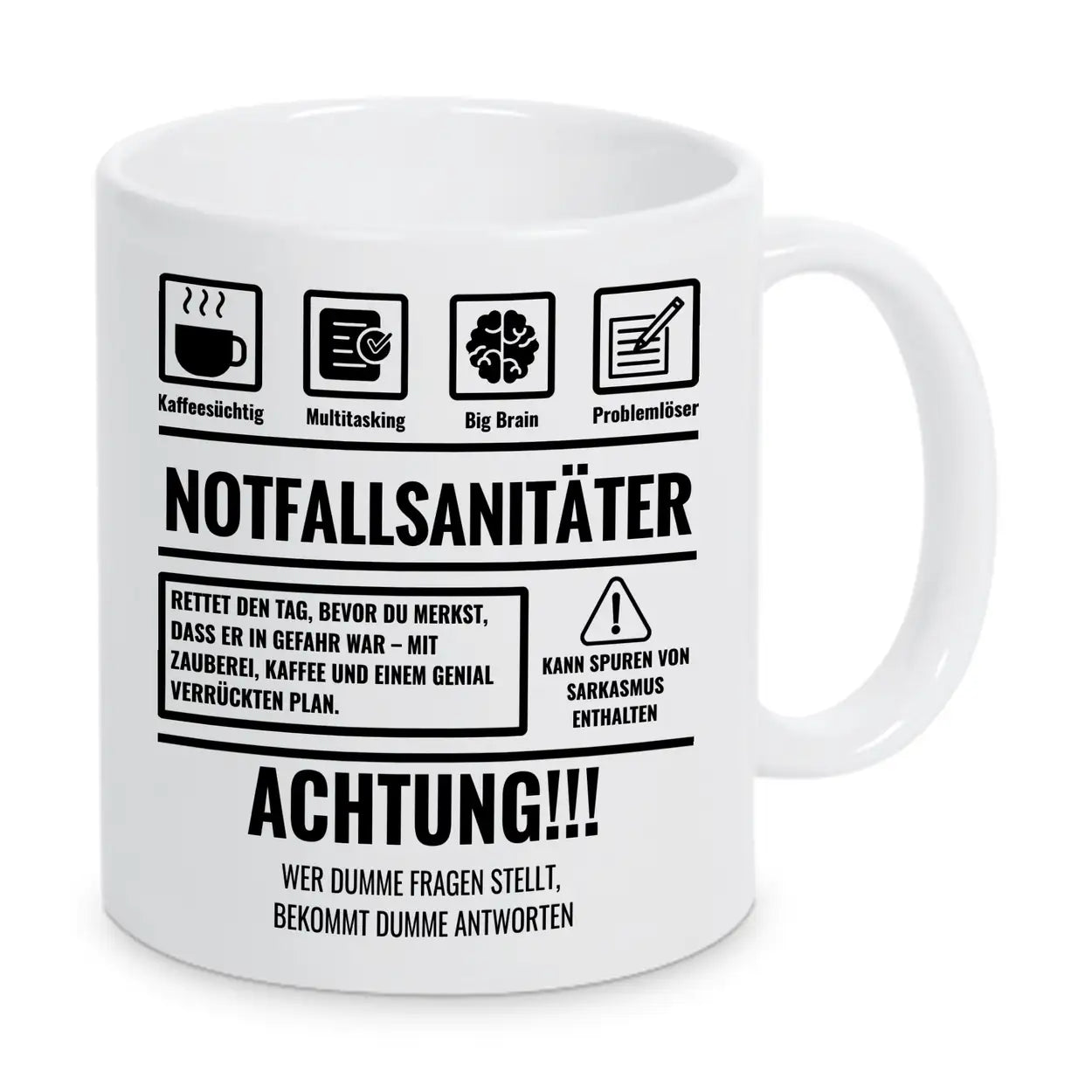 Tasse Sarkasmus Notfallsanitäter - Druckerino