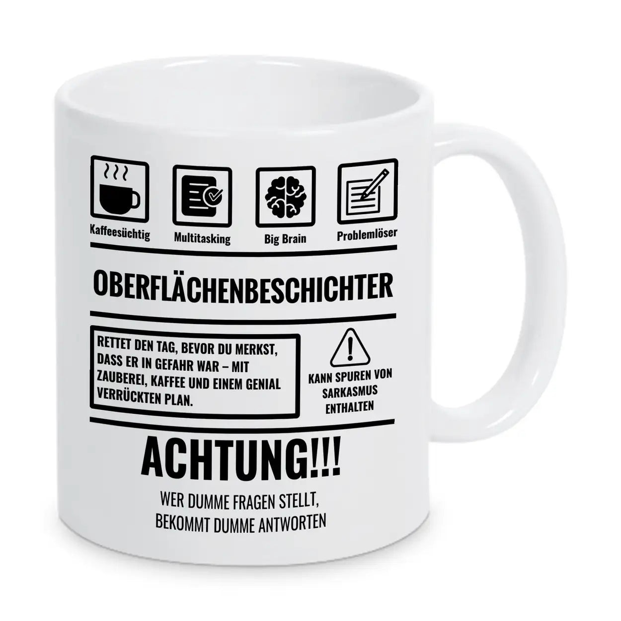 Tasse Sarkasmus Oberflächenbeschichter - Druckerino