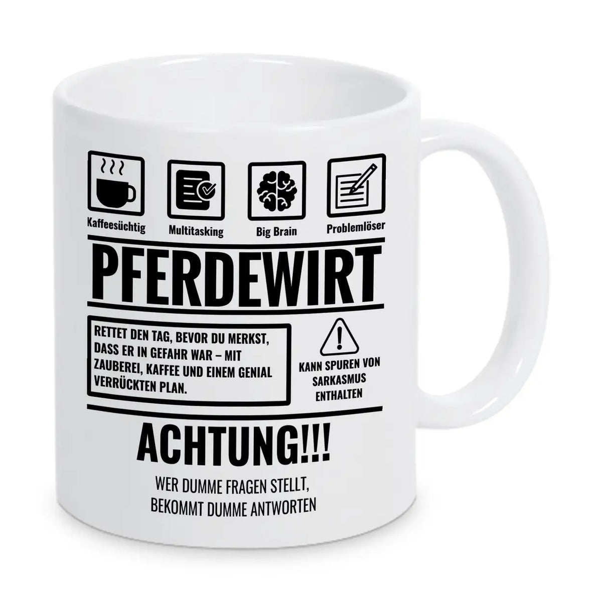 Tasse Sarkasmus Pferdewirt - Druckerino