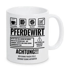 Tasse Sarkasmus Pferdewirt - Druckerino