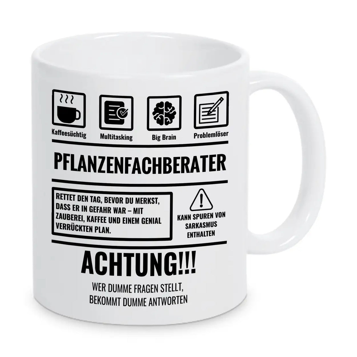 Tasse Sarkasmus Pflanzenfachberater - Druckerino